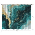 thumbnail image 5 of Teal Gold Marble Pattern Shower Curtain 84"x72" ,Bathroom Decorative Shower Curtains Set with 12 Hooks,Modern Waterproof Washable Shower Curtain, 5 of 6