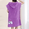 thumbnail image 5 of Rohuuque Women's Snap Robes Sleeveless Housecoat Lightweight Bathrobes Plush Fleece Robe Casual Nightgown with Pockets Purple, 5 of 5
