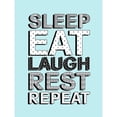 thumbnail image 3 of Quach, Anna 15x18 Black Modern Framed Museum Art Print Titled - Sleep Eat Laugh, 3 of 5
