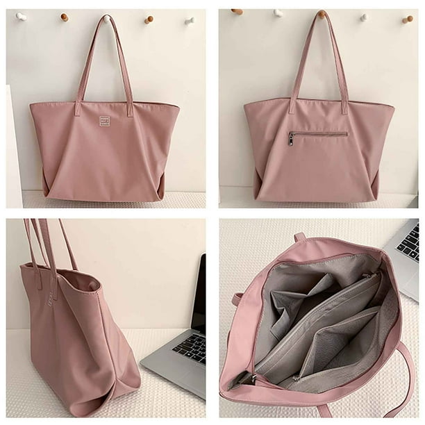 Jovati Canvas Tote Bag For School Bag Tote Bag Canvas Bag Nylon Bag Large Bag Casual Ladies Large Capacity Shoulder Bag Large Canvas Tote Bag Black