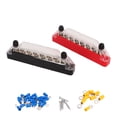 thumbnail image 2 of Power Distribution Block, High Conductivity 14 Terminals Bus Bar Safe Operation Low Resistance 2 Pcs Durable  for Yachts Without Terminals,With 32 Terminals, 2 of 7