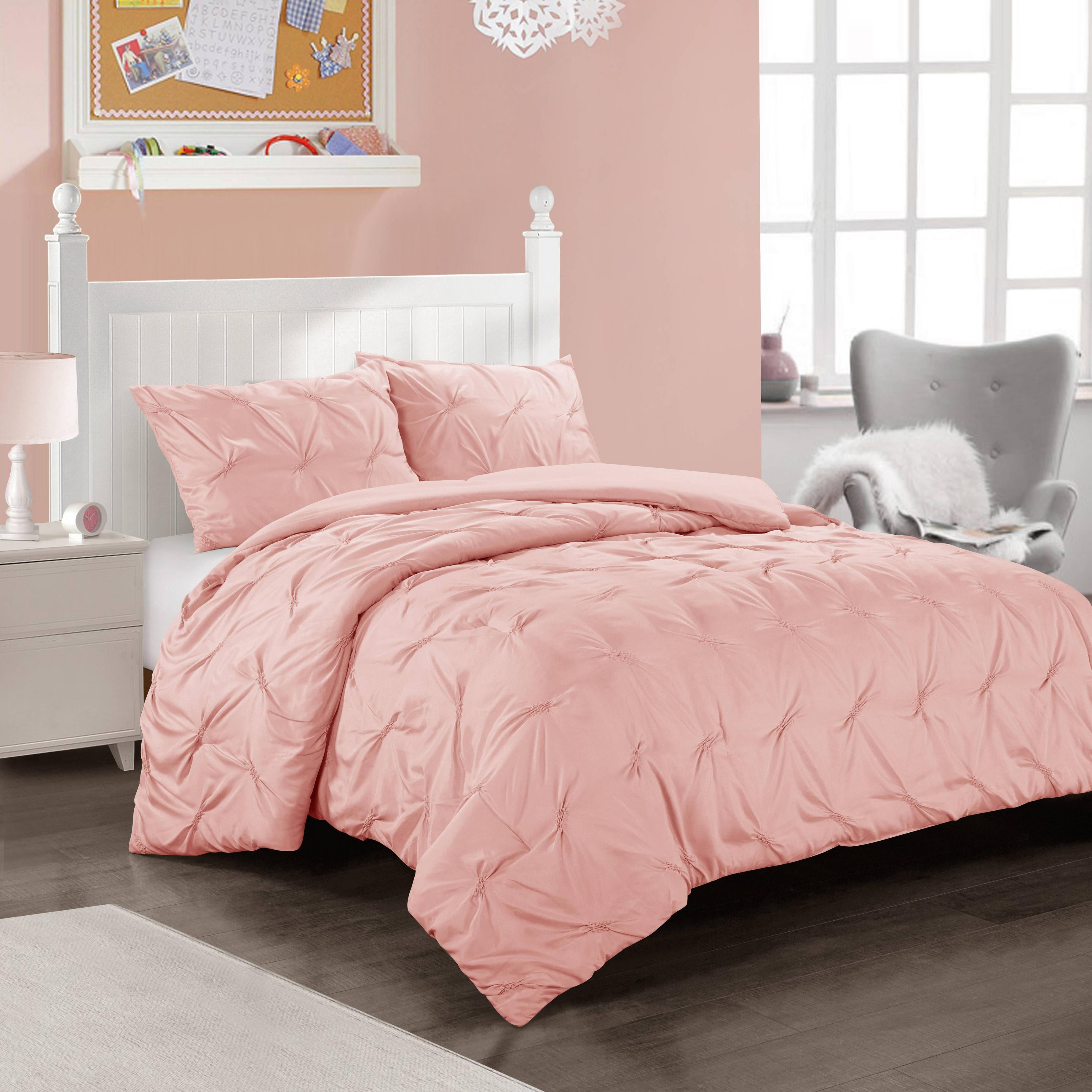 Heritage Club Solid Pintuck Comforter Set Multiple Colors