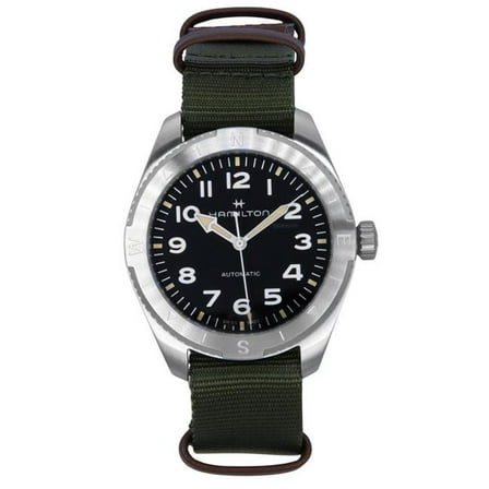 Hamilton H70315931 41 mm Unisex Khaki Field Expedition Textile Strap Black Dial Automatic 100M Watch