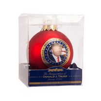 Kurt Adler President Donald Trump Glass Ball Ornament Standard
