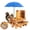Blue, variant on XYADX Squirrel Picnic Table Feeder, Wooden with Umbrella & Water Bowl, Brown, Outdoor