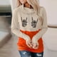 thumbnail image 3 of Sudadera Para Mujer Sudaderas Con Cuello Redondo Moda Casual Festival Impreso Blusa de Manga Larga Sudadera Con Capucha Tops Sweatershirt Odeerbi ODB130742, 3 of 5
