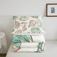 thumbnail image 5 of Erosebridal Watercolor Sea Shell Conch Comforter Sets Queen Size, Coastal Beach Theme Comforters & Duvets, Reversible 3-Piece, 5 of 8