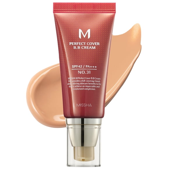 Crema BB MISSHA M Perfect Cover n.º 31, color beige dorado, 50 ml, SPF42