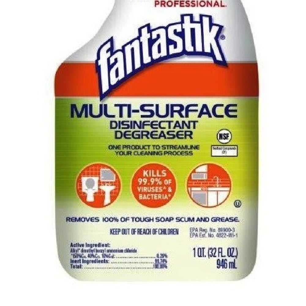 Fantastik, Multi-Surface Disinfectant Degreaser, 32 oz Spray Bottle, 8