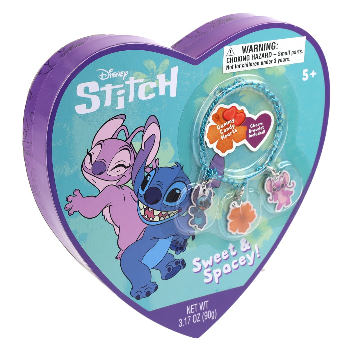 Frankford, Disney Stitch Fruit Flavor Gummy Heart Box, 3.17oz