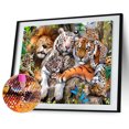 thumbnail image 2 of Wdftyju 5D bricolaje completo taladro diamante pintura tigre león cruz puntada bordado kits Wdftyju 2qz4kt7gx3yr9um6, 2 of 9