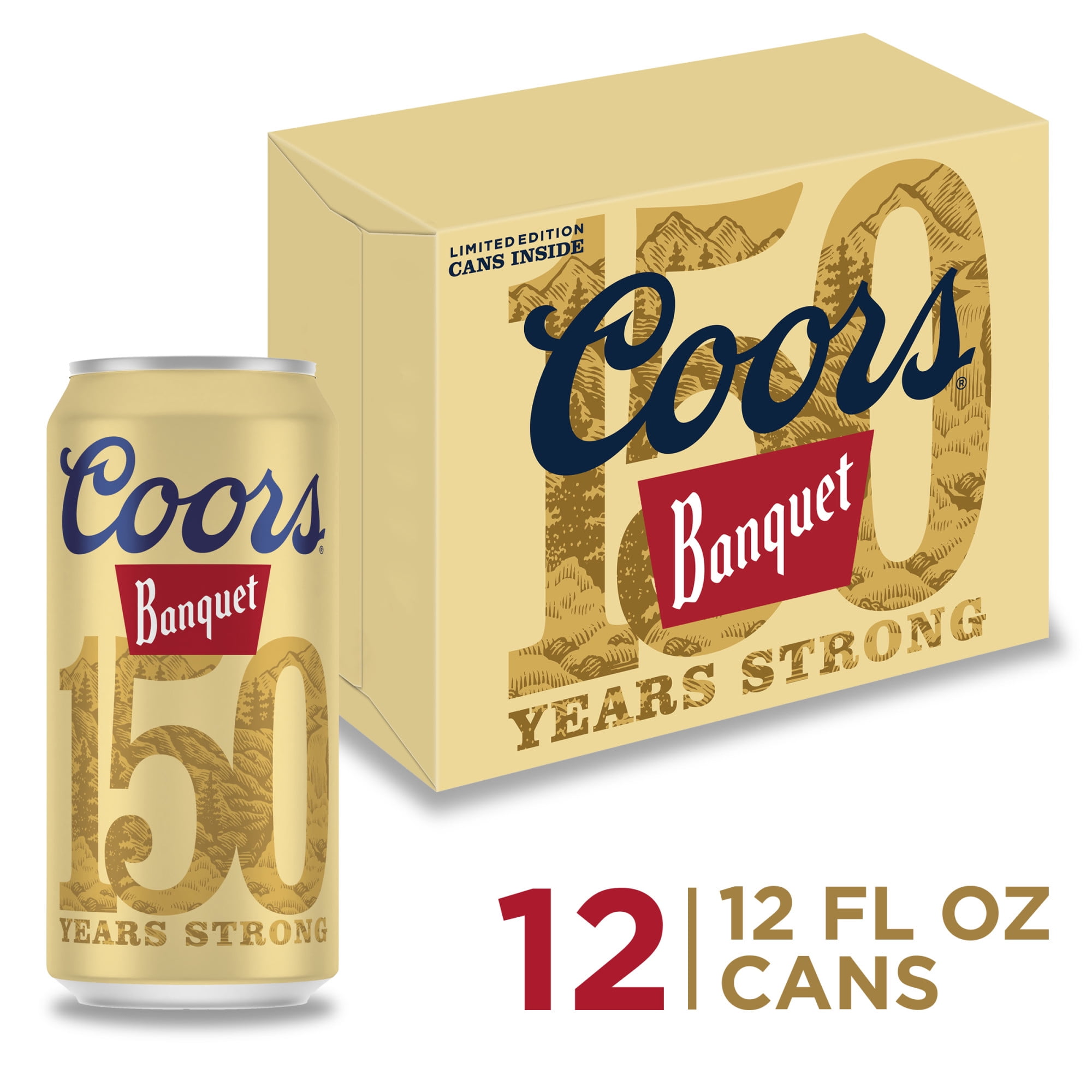 Coors Banquet Lager Beer, 12 Pack, 12 fl oz Cans, 5 ABV