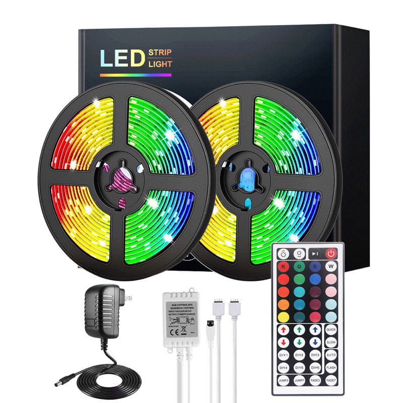 4 Pack Waterproof 20M LED SMD 3528 Strip RGB with Remote and Power Supply 