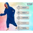 thumbnail image 4 of Shark One Piece - Plush Adult Animal Costume Jumpsuit by FUNZIEZ! (Blue, Small), 4 of 6