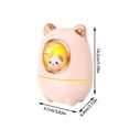 thumbnail image 3 of Cute Cats Humidifier - Mini, Portable & Quiet Humidifier with Night Light, 2 Mist Modes (Continuous/Intermittent), ABS Plastic, 114k Atomization, Lightweight for Desk, Home, Office - White & Peach, 3 of 5
