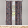 thumbnail image 3 of Ambesonne East Curtains, Lotus Flowers, Pair of 28"x95", Multicolor, 3 of 5