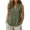 Army Green, variant on Women's Linen Style Sleeveless Button Down Shirt, Casual Loose Fit Stand Collar Blouse, Summer Daily Wear Tunic Top