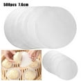 thumbnail image 1 of 500Pcs Steamer Paper Round Disposable Paper Non-Stick for Dumplings Bread, 1 of 7