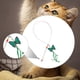 thumbnail image 5 of Juguete interactivo con forma de mariposa para gatos, divertido juguete para practicar con cascabeles. Mariposa verde, 5 of 7