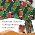 thumbnail image 3 of Fall Football Game Time Flannel Blanket, Autumn Sports Theme Throw Blanket Birthday Gifts for Football Lover Men Women, Touch Down Rugby Maple Leaves Soft Blanket for Bedding Sofa 50 x 60 Inch, 3 of 5