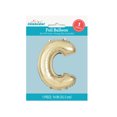 thumbnail image 4 of Way to Celebrate! Foil Letter Balloon, "C", Gold, 14in, 4 of 6
