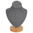 thumbnail image 1 of PU Leather and Flannel Necklace Display Stand for Retail Store, Gray, 1 of 4