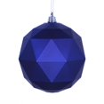 thumbnail image 1 of Vickerman M177522DM 8 in. Cobalt Blue Matte Geometric Christmas Ornament Ball, 1 of 1