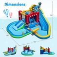 thumbnail image 3 of Gymax Inflatable Water Park w/Splash Pool Water Cannon Basketball Rim 750W Blower, 3 of 10