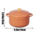 thumbnail image 2 of 1 Pc Enameled Cast Iron Signature Round Dutch Oven Cast Iron Dutch Oven with Lid – Non-Stick Ovenproof Enamelled Casserole Pot – Sturdy Dutch Oven Cookware, 5.5x3.54 Inch, Orange, 2 of 2