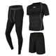 thumbnail image 1 of 3 en 1 Chándal para hombre Dance Gym Camiseta de compresión Pantalones Ropa deportiva Entrenamiento Negro m Sunnimix Chándal transpirable para hombre, 1 of 8