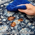 thumbnail image 6 of 10x13 Boho Vintage Rug Soft Large Washable Area Rug Non-Slip Non-Shedding Faux Wool Vintage Rug for Living Room, Kids Playroom, Dining Room (Blue), 6 of 6