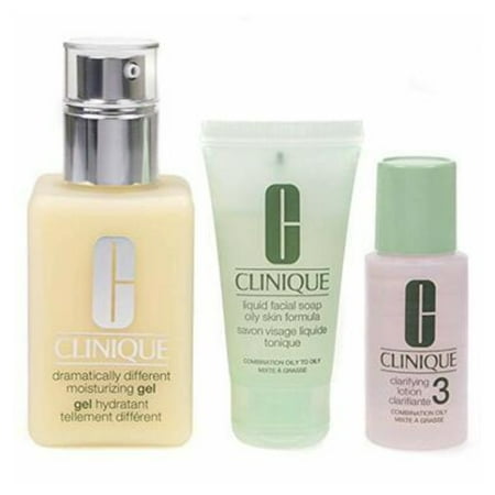 Clinique 3 Step Skin Care Introduction Kit, Combination Oily Skin Type for Unisex 3 ea (Pack of 3)