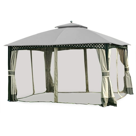 Garden Winds Replacement Canopy Top Cover for the Windsor Dome Gazebo - Slate Gray