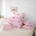 thumbnail image 6 of Manfei Basketball Ball Sport 7-Piece Twin Bedding,Kawaii Bowknot Ribbon Bedding Comforter Set,Pink Reversible, 6 of 7