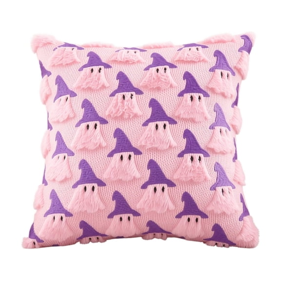 Halloween Pumpkin Pillow Cover, 3D Ghost Throw Pillow Case, Decorative Cushion Cover for Sofa Bed, Home Party Festival Atmosphere Decoration, Insert Not Included