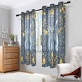 thumbnail image 2 of Yayeee Window Curtains Set of 2 for Living Room Light Filtering 63"x42", Yellow Forest Pattern, 2 of 7