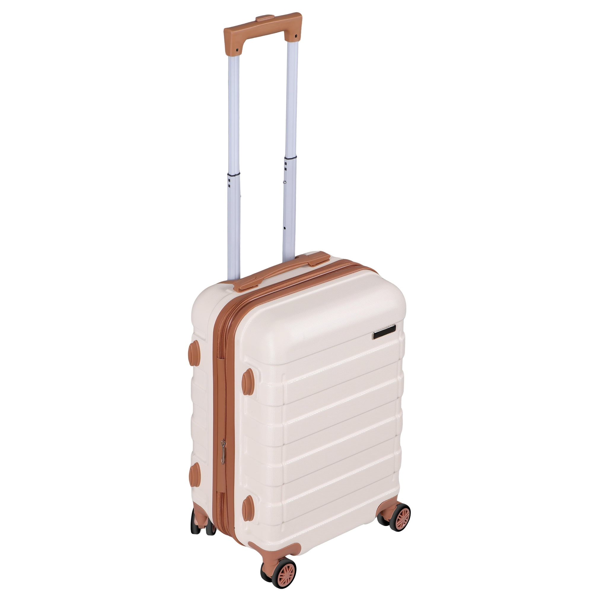 HomGarden 22-inch Carry on Luggage Hardside Expandable Travel Suitcase Spinner TSA Lock, White