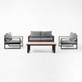 thumbnail image 1 of Berglite Imera 4 - Person Outdoor Patio Furniture Conversation Set With Cushions And Covers, 1 of 11