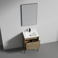 thumbnail image 3 of Blossom Turin 24" Vanity with Ceramic Sink | Classic Oak | Space-Saving Freestanding Wood Cabinet, 3 of 5