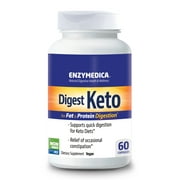Enzymedica, Digest Keto, Digestive Aid for Relief from Occasional Constipation, 2 Billion CFU Probiotic, Vegan, Gluten Free, Non-GMO, 60 capsules (30 servings)