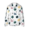 thumbnail image 3 of Fotbe Turtles And Corals Men's Women's UPF 50+ Sun Protection Jacket Hooded Cooling Shirt with Pockets Hiking Outdoor Performance-3X-Large, 3 of 9