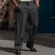 thumbnail image 4 of Pantalones rectos de traje informal de negocios lisos para hombre - Tejido compuesto Fledge, para llevar a diario en la oficina, 4 of 8