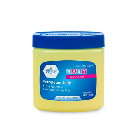 MEDPRIDE Blue Petroleum Jelly with Fresh Baby Scent Skin Moisturizer Baby Essentials, 13 Oz