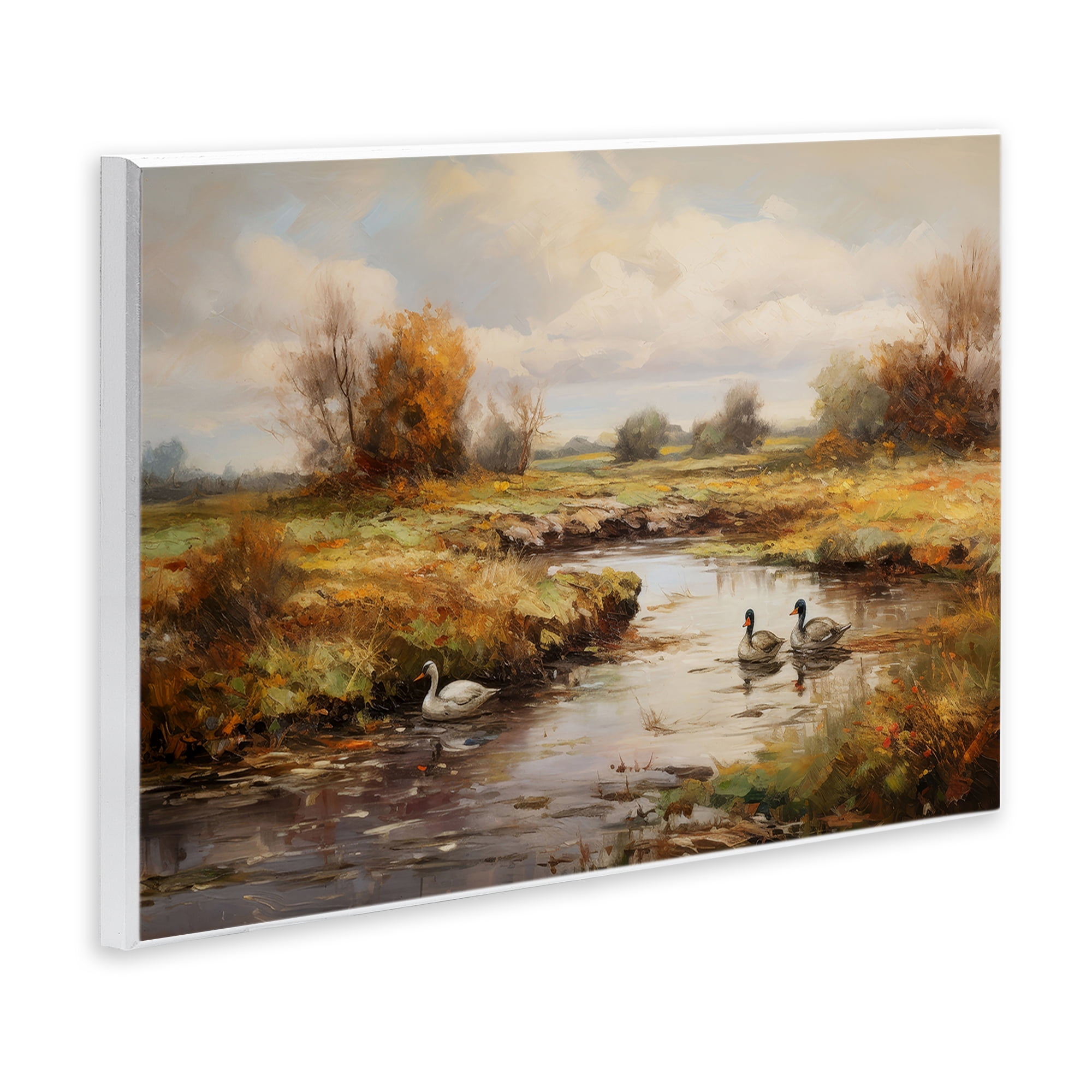 Stupell Industries Ducky Days Landscape Landscape & Nature Painting Unframed Art Print Wall Art, 15 x 10