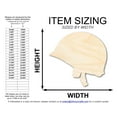 thumbnail image 2 of Unfinished Wood Army Helmet Shape 10" / 1/2", 2 of 3