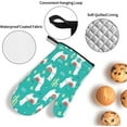 thumbnail image 5 of Cute White Llama and Cactus Print Oven Mitts and Pot Holders Sets 4 Piece Set Kitchen Women Men Cooking Baking Microwave Heat Resistant, 5 of 6