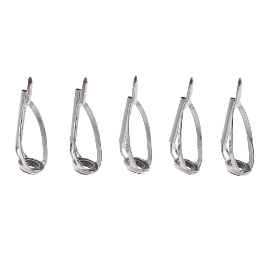 Details about   5pcs Fishing Rod Eyes SIC Ring Spinning Rod Guides Line Repair Tip Top Rings 