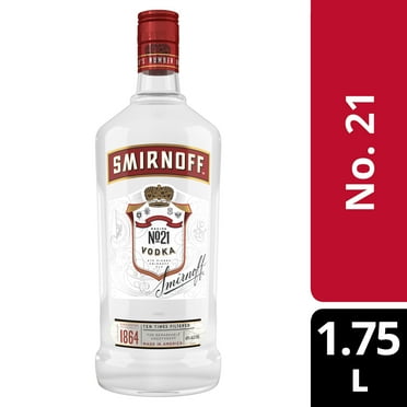 Smirnoff No. 21 80 Proof Vodka, 1.75 L PET Bottle, 40% ABV