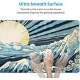 thumbnail image 5 of Bule Japanese Wave Sun Gaming Mouse Pad XL, Large Non Slip Rubber Mousepad, Stitched Edges Mouse Pads, Long Extended Mice Pad,31.5'''' X 11.8'''', 5 of 6