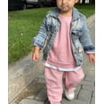 thumbnail image 3 of Actoyo Toddler Baby Cotton Kintting Outfits Sets Kids Boys Girls Fall Loose Tracksuit Pullovers Tops+Pants 2PCS Sets Clothes, 3 of 12